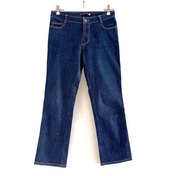 Harvey Faircloth Dark Blue Lightweight Cropped Jean - Picture 1 of 6
